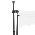vidaXL Ručne zaťahovacia markíza s LED 400 cm, krémová