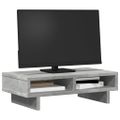 vidaXL Stojan na monitor betónový 50x27x15 cm kompozitné drevo