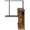 vidaXL Stenná polica Dymový dub 67 x 67 x 87 cm Kompozitné drevo