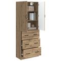 vidaXL Sada skríň 2 ks 66 x 34,5 x 87 cm Kompozitné drevo Dub artisan