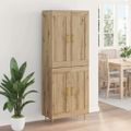 vidaXL Highboard Remeselný dub 69,5 x 34 x 180 cm Kompozitné drevo