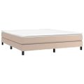 vidaXL Boxspring posteľ s matracom kapučínová 180x200 cm umelá koža
