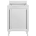 vidaXL Gastro kuchynský drez so skrinkou 60x60x96 cm nehrdzavejúca oceľ