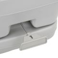 vidaXL Prenosné kempingové WC, sivo biele 10+10 l, HDPE