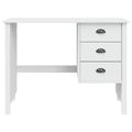 vidaXL Stôl s priehradkami HILL Biela 100 x 45 x 74 cm
