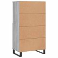 vidaXL Vysoká skrinka sivý dub sonoma 60x36x110 cm spracované drevo