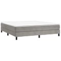 vidaXL Posteľný rám s boxspringom svetlosivá 160x200 cm zamat