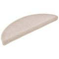 vidaXL Schodové rohože 5 ks 56x17x3 cm béžové, polkruhové