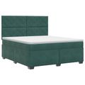 vidaXL Posteľ boxspring s matracom Tmavozelená 140 x 200 cm Zamat