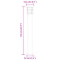vidaXL Vonkajšie stojace lampy zásuvka 3ks strieborné 110cm nehr. oceľ