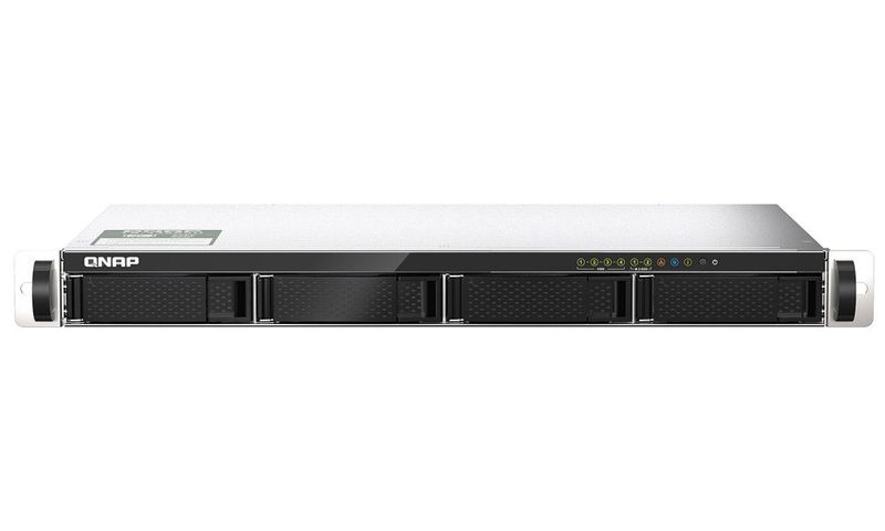 QNAP TS-435XeU-4G (2,2GHz, 4GB RAM, 4x SATA, 2x M.2 NVMe, 2x 2,5GbE, 2x 10GbE SFP+, malá hloubka) Sítové úložište NAS, 4x 2,5"/3,5" SATA III, quad-core 2,2GHz, 4GB DDR4, 2x LAN, 2x SFP+, 2x USB 3.0, 2x USB 2.0, 2x M.2 NVMe, 1U
