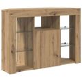 vidaXL Rohový LED TV kabinet 100x40x68cm Remeselný dub