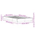 vidaXL Posteľný rám dub sonoma 90x190 cm kompozitné drevo