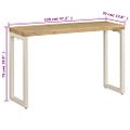vidaXL Konzolový stolík 120x35x76 cm mangové drevo a oceľ