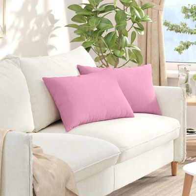 vidaXL Vankúše na pohovku 2 pcs Ružová 60 x 40 cm látka
