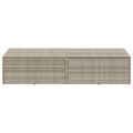 vidaXL Záhradný úložný box svetlosivý 220x50x58 cm polyratan