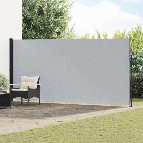 vidaXL Retračná bočná markíza Sivá 300 x 220 cm Polyester