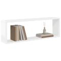 vidaXL Nástenné police 2ks, lesklé biele 80x15x26,5cm kompozitné drevo