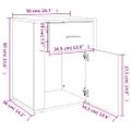 vidaXL Nočný stolík dub sonoma 50x36x60 cm spracované drevo
