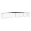 vidaXL Klietka pre kurčatá strecha antracitová 603x98x90 cm poz. oceľ