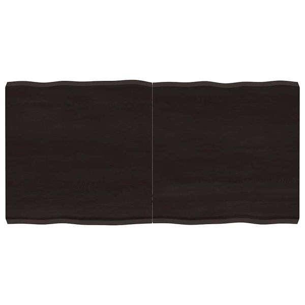 vidaXL Stolová doska tmavohnedá 120x60x(2-6)cm ošetrený masív hrany