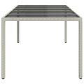 vidaXL Záhradný stôl biely 250x100x75 cm polyratan a tvrdené sklo