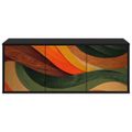 vidaXL Nástenný TV kabinet BONN 102 x 33 x 40 cm Čierny dub