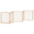 vidaXL Brána pre psa s dverami skladacia 9 panely 450cm topoľové drevo