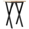 vidaXL Jedálenský stolík v tvare X 50x50x75,5 cm borovica a oceľ