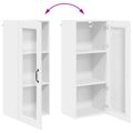 vidaXL Nástenný sklenený kabinet PORTO Biela 40 x 31 x 100 cm