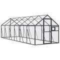 vidaXL Voliéra antracitová 1,79x6x1,85 m hliník