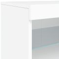 vidaXL Komoda s LED svetlami biela 181,5x37x67 cm