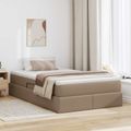 vidaXL Postel s úložným prostorem a matrací Kapučínová 120 x 190 cm