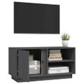 vidaXL TV skrinka sivá 80x35x40,5 cm masívna borovica