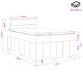 vidaXL Posteľ boxspring s matracom Tmavosivá 120 x 200 cm Látka