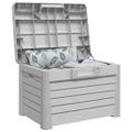 vidaXL Vonkajší box na vankúše sivý 73x50,5x46,5 cm polypropylén