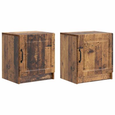 vidaXL Nočný stolík 2 pcs Staré drevo 43 x 34,5 x 47 cm