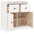 vidaXL Komoda biela 70x35x80 cm borovicový masív