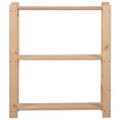 vidaXL Úložný regál s 3 policami 80x28,5x90 cm borovicový masív