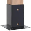 vidaXL podstavce stĺpikov štvorcové 12 ks Antracit 81x81 mm