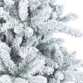 vidaXL Umelý Sklápací Vianočný Stromček Biela 210 cm PVC a oceľ