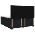 vidaXL Posteľ boxspring s matracom Čierna 160 x 200 cm Látka