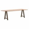 vidaXL Nohy k jedálenskému stolu v tvare A, 2 ks, 50 x (72-73) cm, oceľ
