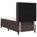 vidaXL Posteľ s pružinovým rámom Tmavohnedá 200 x 80 cm látka