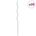vidaXL Podpora rastlín 20 ks Zelená 110 x 0.6 x 0.6 cm Oceľ
