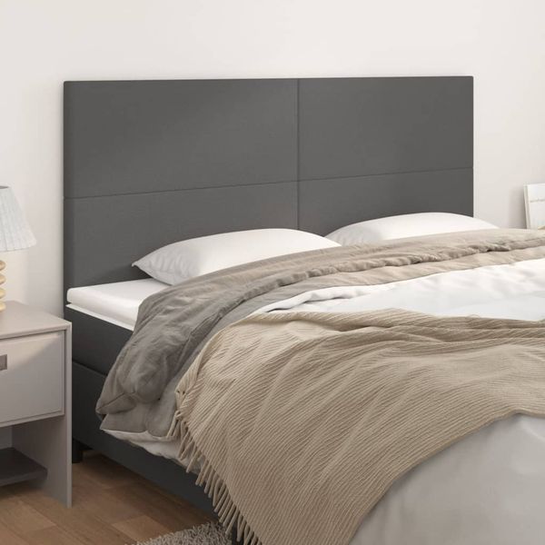 vidaXL Čelo postele sivé 180x5x118/128 cm umelá koža