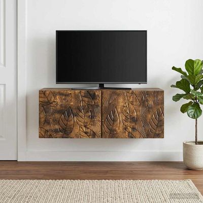 vidaXL Nástenná TV skrinka 78,5 x 41 x 30 cm Dymový dub