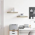 vidaXL Plávajúce nástenné police 2 ks, dubové 50x23,5x3,8 cm, MDF