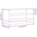 vidaXL TV skrinka dymový dub 91x40x46 cm kompozitné drevo a kov
