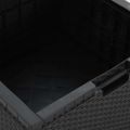 vidaXL Záhradný úložný box 60x54x41 cm, PP ratan, grafitový